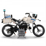 Motocykel Polícia - stavebnica Bielo-čierna